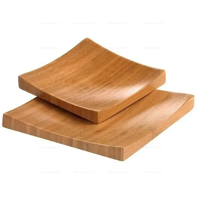 Showbar Piatto Sushi Bamboo Quadrato 13 cm set 2 pezzi