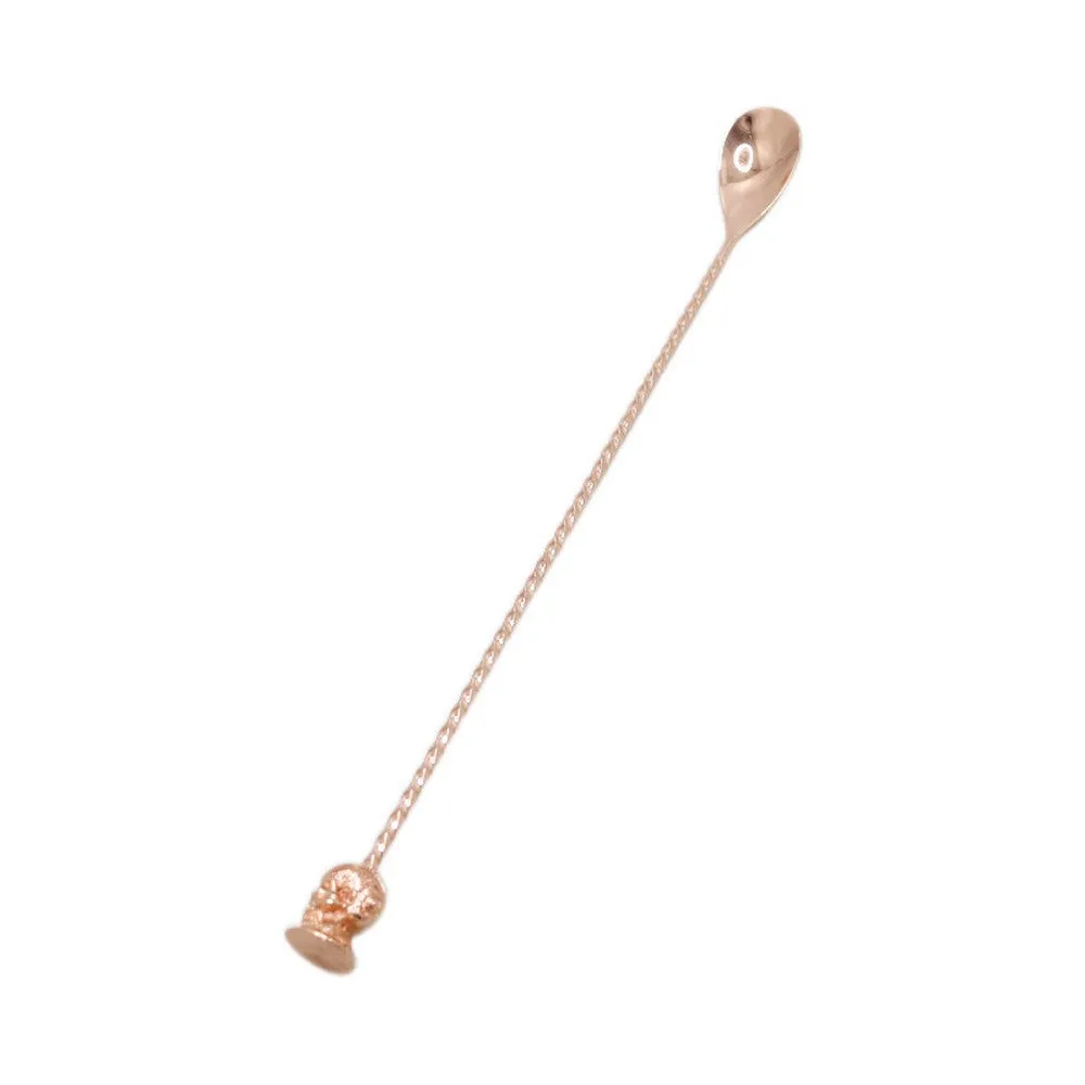 Cocktail Ceremony Skull bar spoon 32cm bronzo con pestello