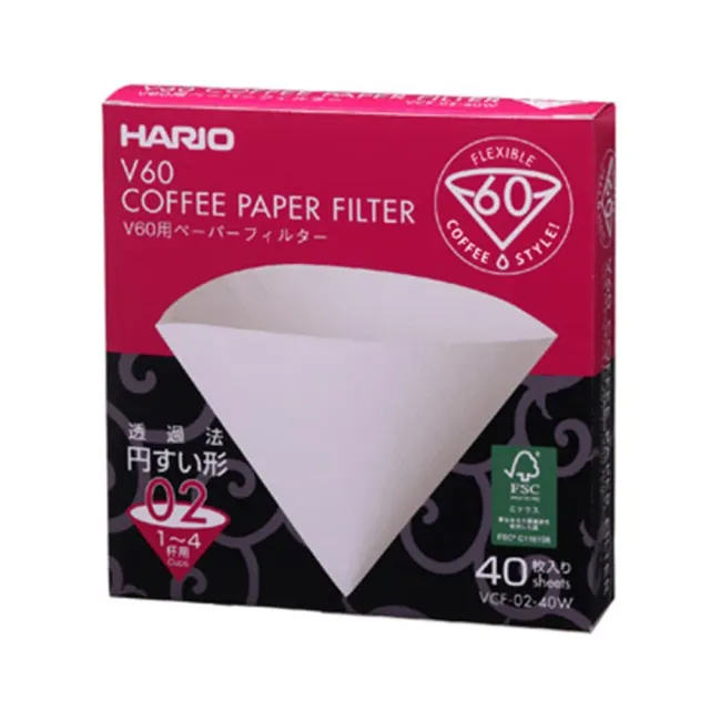 Hario VCF-02-40W filtri carta caffè 02 40 pz