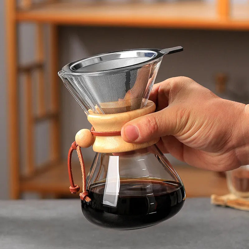 Cocktail Ceremony Pour Over caraffa vetro 600ml bamboo