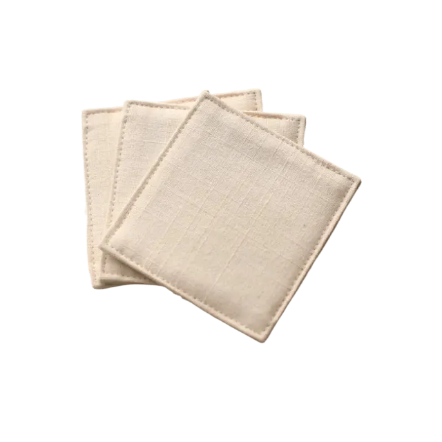 Cocktail Ceremony Fabric Coaster sottobicchiere bamboo bianco 9x9 cm