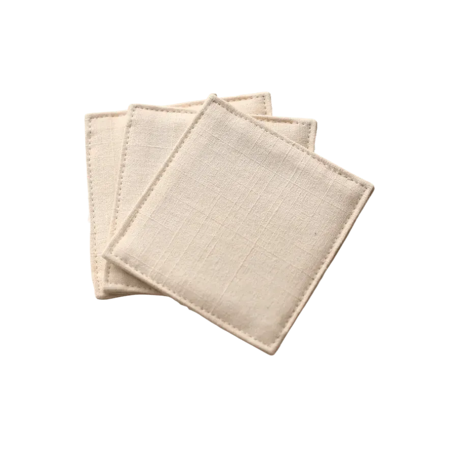 Cocktail Ceremony Fabric Coaster sottobicchiere bamboo bianco 9x9 cm