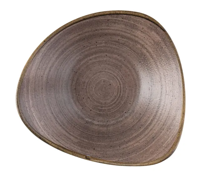 Showbar Stonecast Raw Brown Piatto Fondo Triangolare 23,5cm 6pz