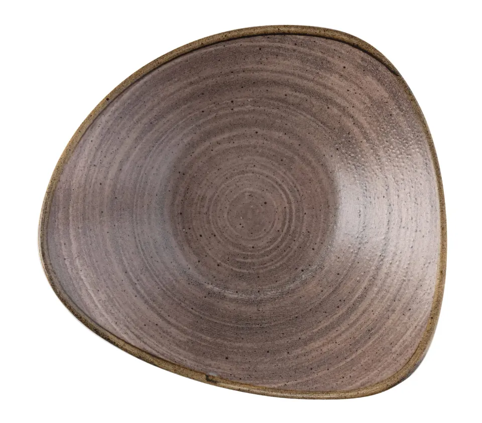 Showbar Stonecast Raw Brown Piatto Fondo Triangolare 23,5cm 6pz