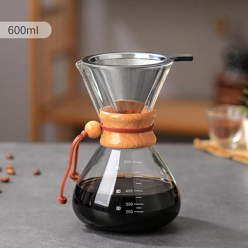 Cocktail Ceremony Pour Over caraffa vetro 600ml bamboo