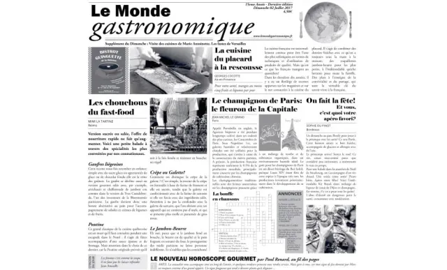 Showbar Carta Alimentare Le Monde Gastronomique 29x30 cm 500 pezzi