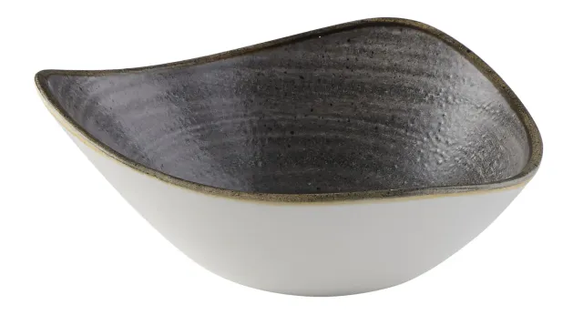 Showbar Stonecast Raw Black Piatto Fondo Triang. 18,5 cm 6 Pz