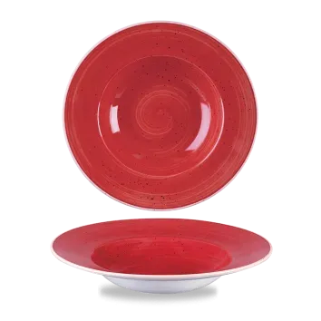 Showbar Stonecast Rosso Puntinato Piatto 24 cm 6 Pezzi