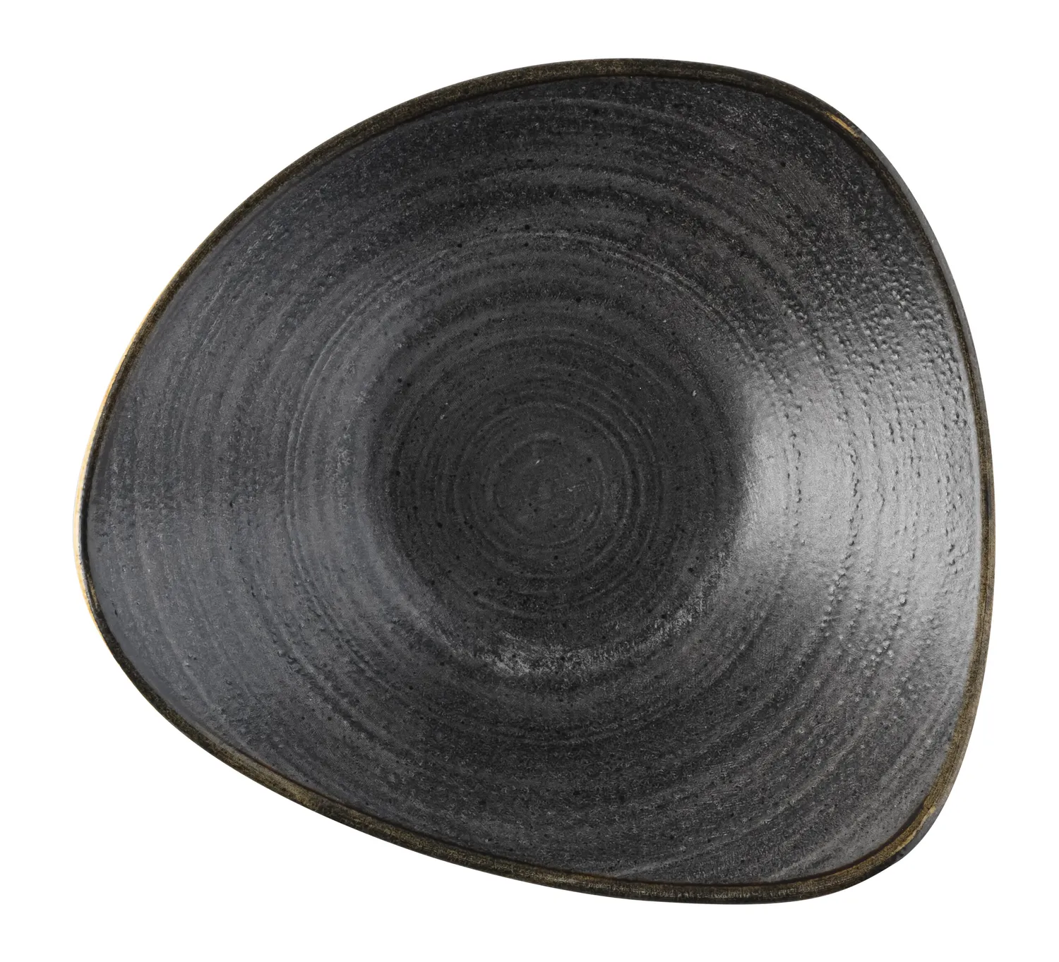 Churchill Stonecast Raw Black piatto fondo triangolare 23,5 cm 6 pz