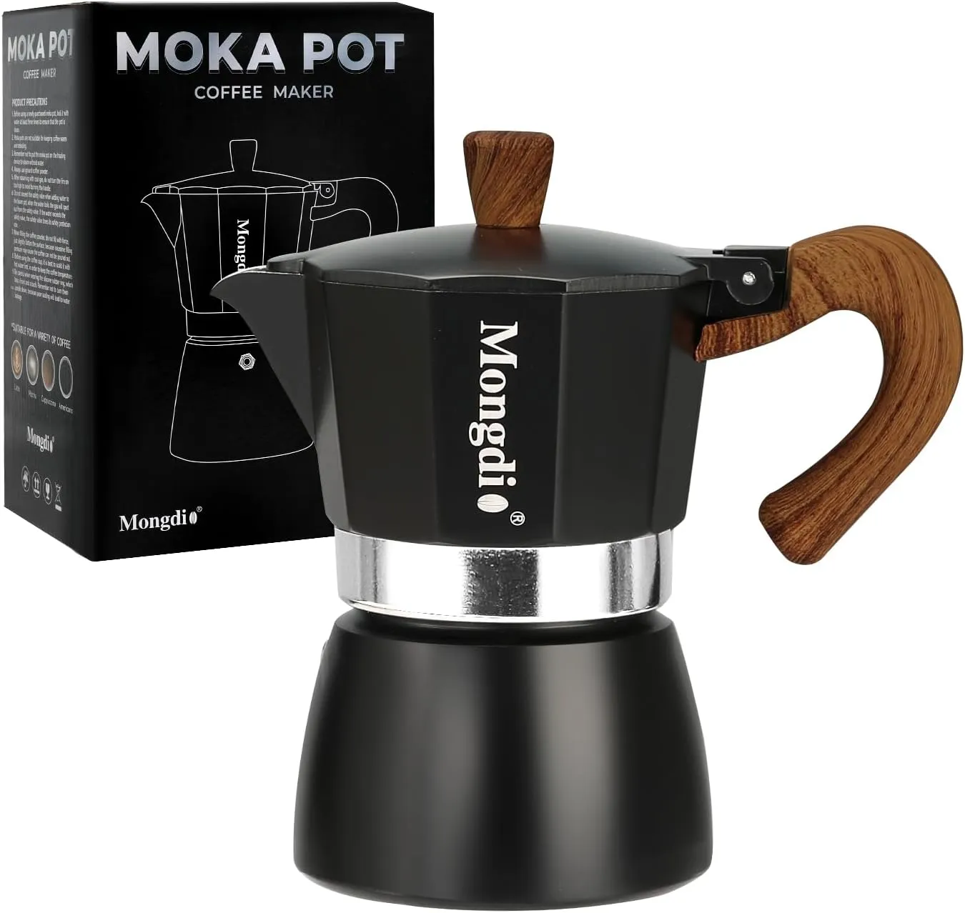 Cocktail Ceremony Classic Moka caffettiera moka nera 300 ml