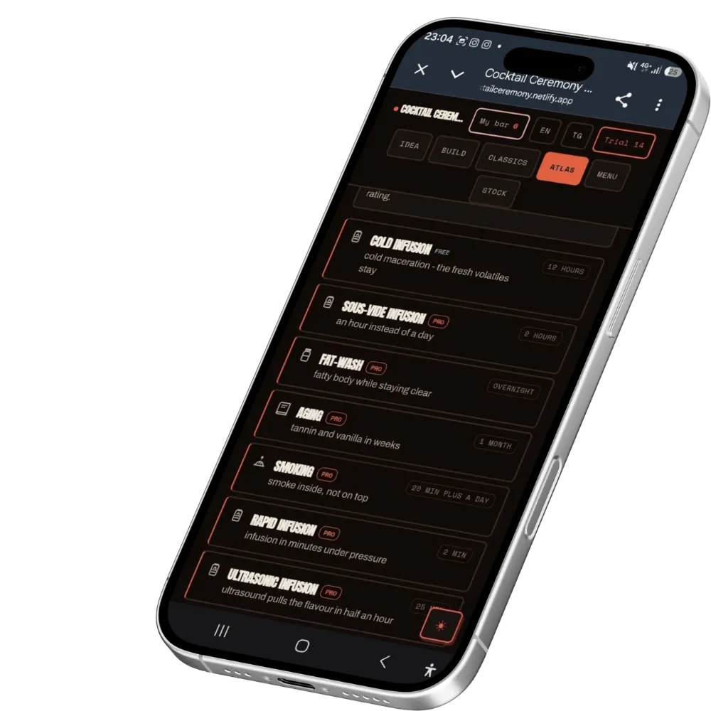 Cocktail Ceremony Bartender Tool Pro app 30 giorni