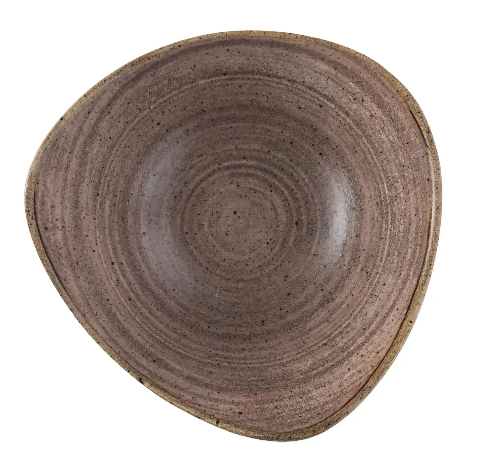 Showbar Stonecast Raw Brown piatto triangolare 18,5 cm 6 pezzi