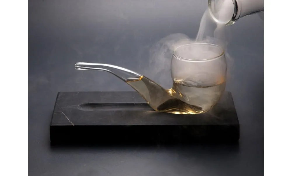 Showbar Smoke e Drink pipa vetro con base marmo 100ml
