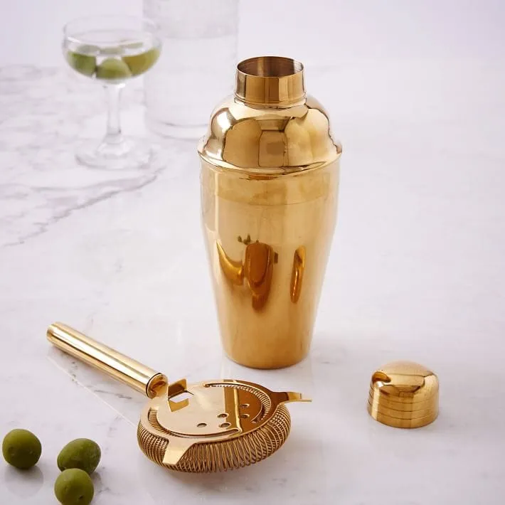 Showbar Lorraine Cobbler shaker 500 ml oro acciaio