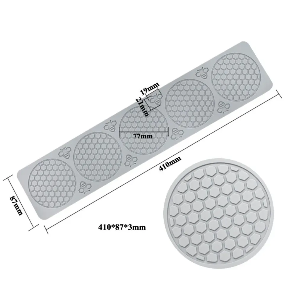 Cocktail Ceremony Honeycomb stampo silicone alveare 5 nidi alimentare