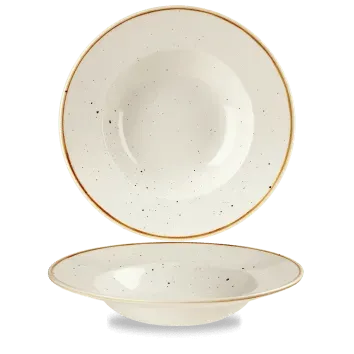 Showbar Stonecast Piatto con Falda 28 cm Bianco Puntinato 6 pz