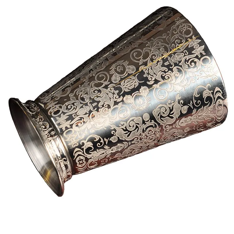 Cocktail Ceremony Metal Cup Engraving tazza acciaio Elf