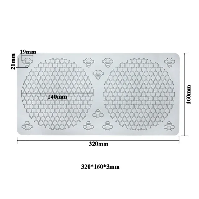 Cocktail Ceremony Honeycomb stampo silicone 2 favi tondi