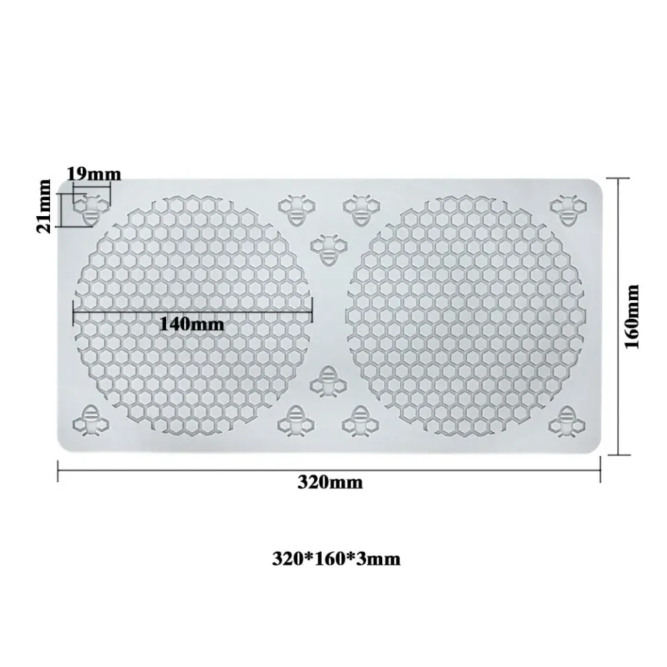 Cocktail Ceremony Honeycomb stampo silicone 2 favi tondi