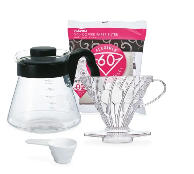 Hario V60 Pour Over kit caffè filtro vetro