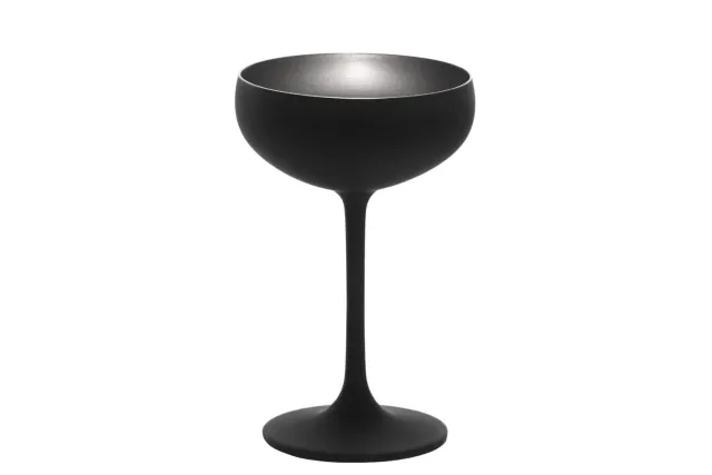 Stölzle Olympic Asti coppetta black silver 6 pezzi