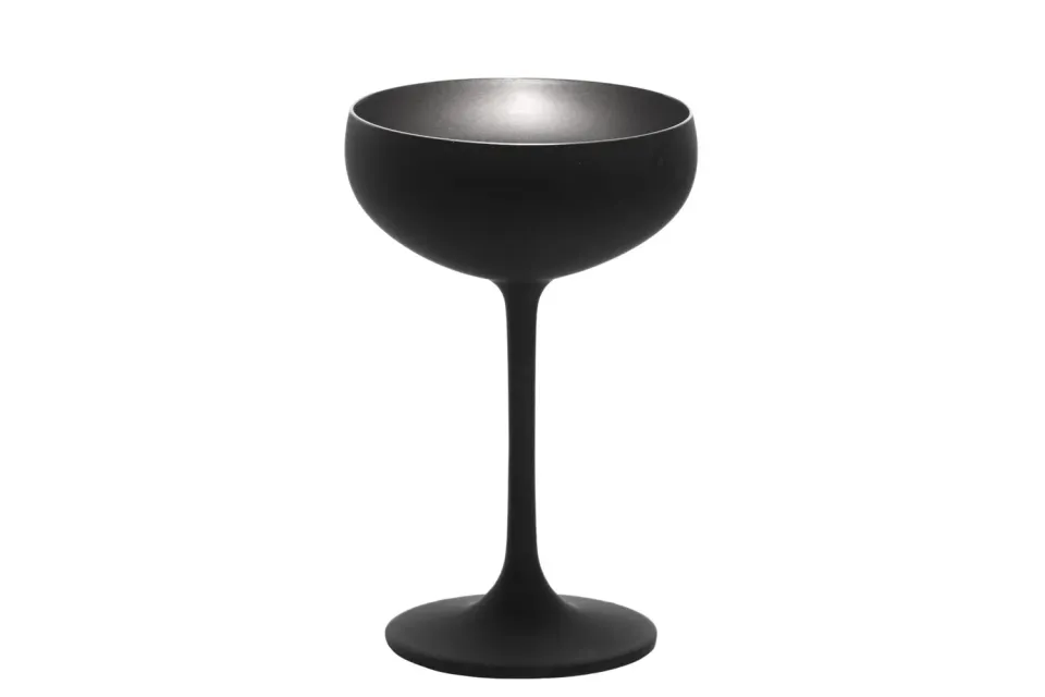 Stölzle Olympic Asti coppetta black silver 6 pezzi
