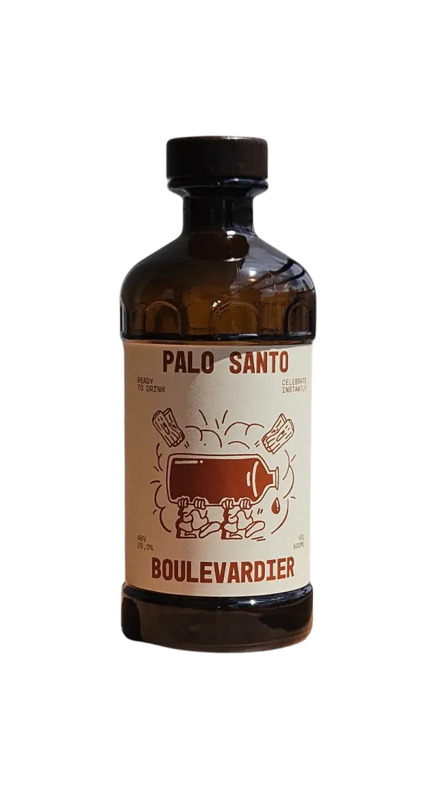 Cocktail Ceremony Palo Santo Boulevardier Cocktail pronto fumo