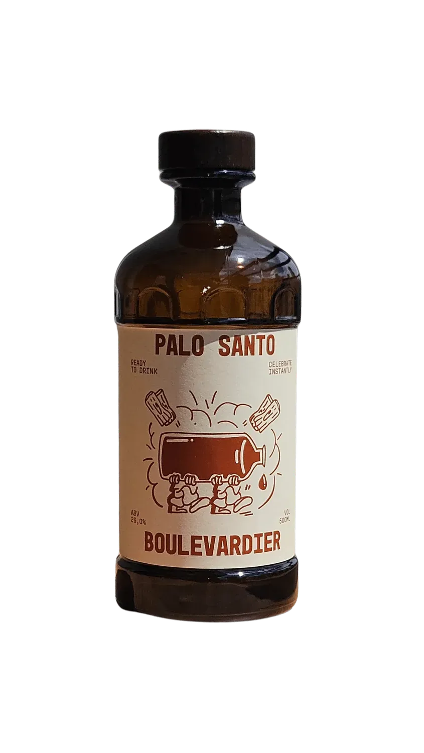 Cocktail Ceremony Palo Santo Boulevardier Cocktail pronto fumo