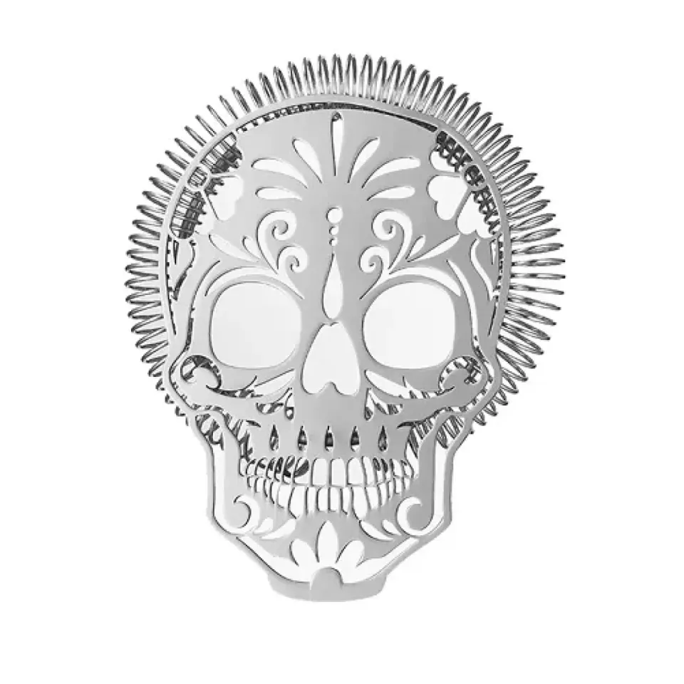 Cocktail Ceremony Santa Muerta colino skull 10x8 cm acciaio