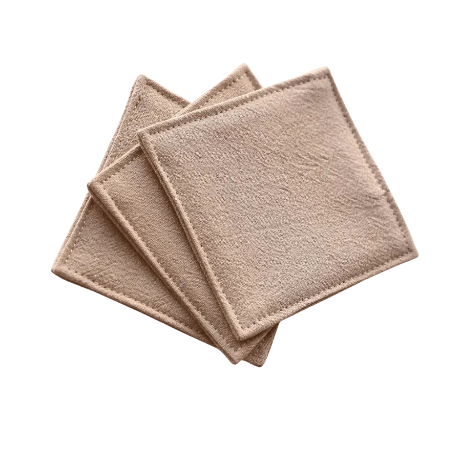 Cocktail Ceremony sottobicchiere cotone 9x9 kaki lavato
