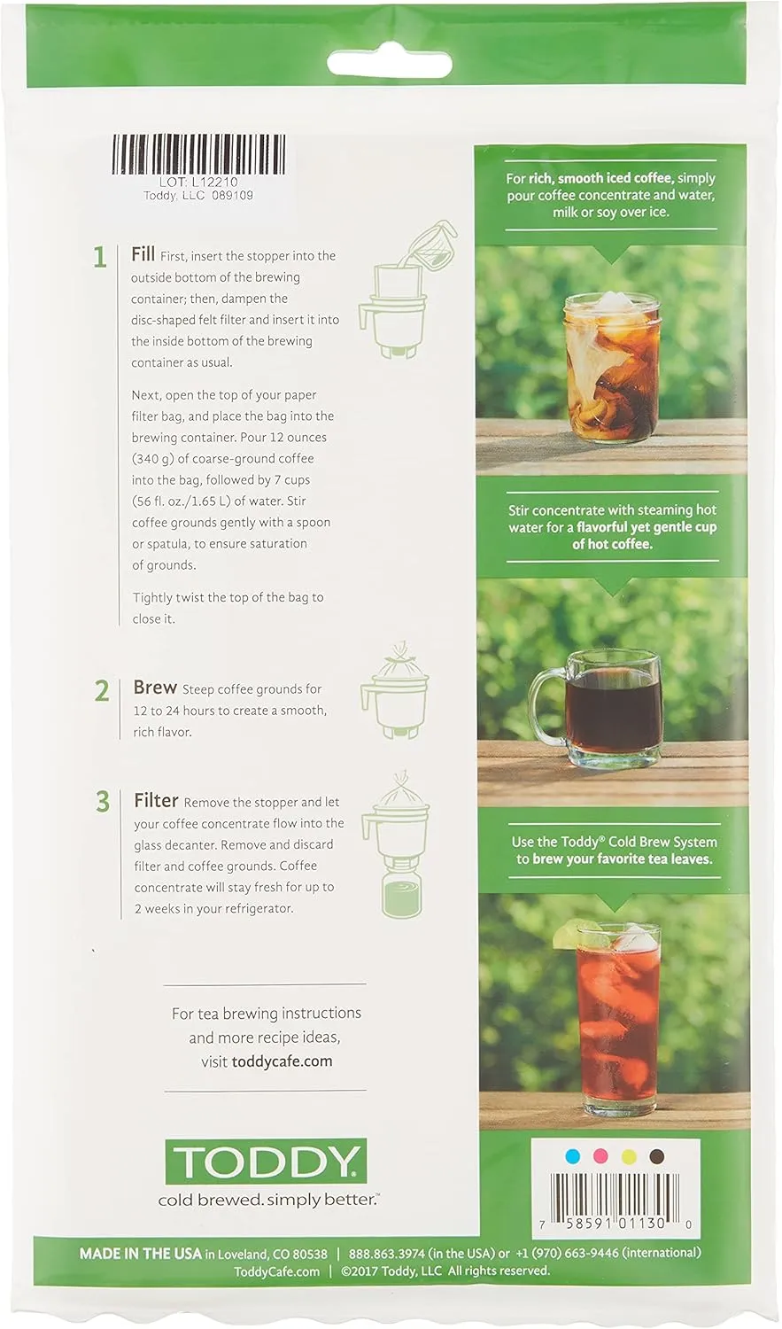 Toddy Cold Brew filtro carta per cold brew
