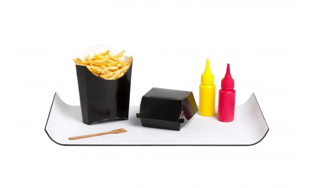 Showbar contenitore per fritti nero 11x7x5 cm 100 pezzi