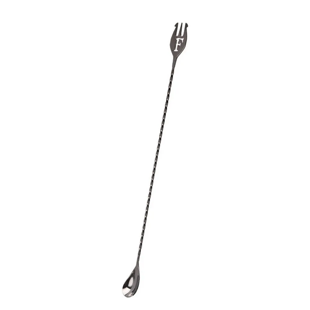 Cocktail Ceremony Fork bar spoon forchetta 30 cm nero