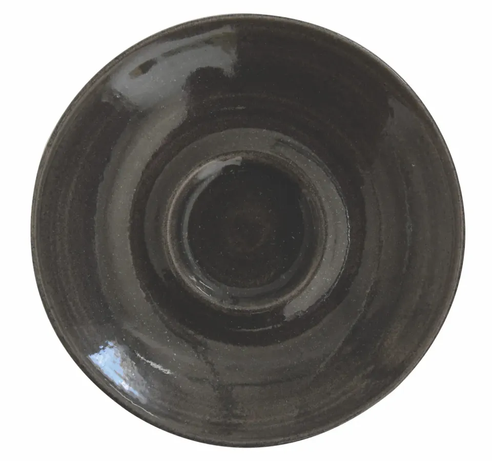 Showbar Stonecast Patina piattino cappuccino iron black 6 pz porcellana