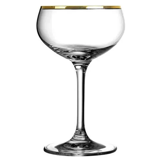 Urban Bar Gold Rim coppa champagne 21 cl 6 pezzi