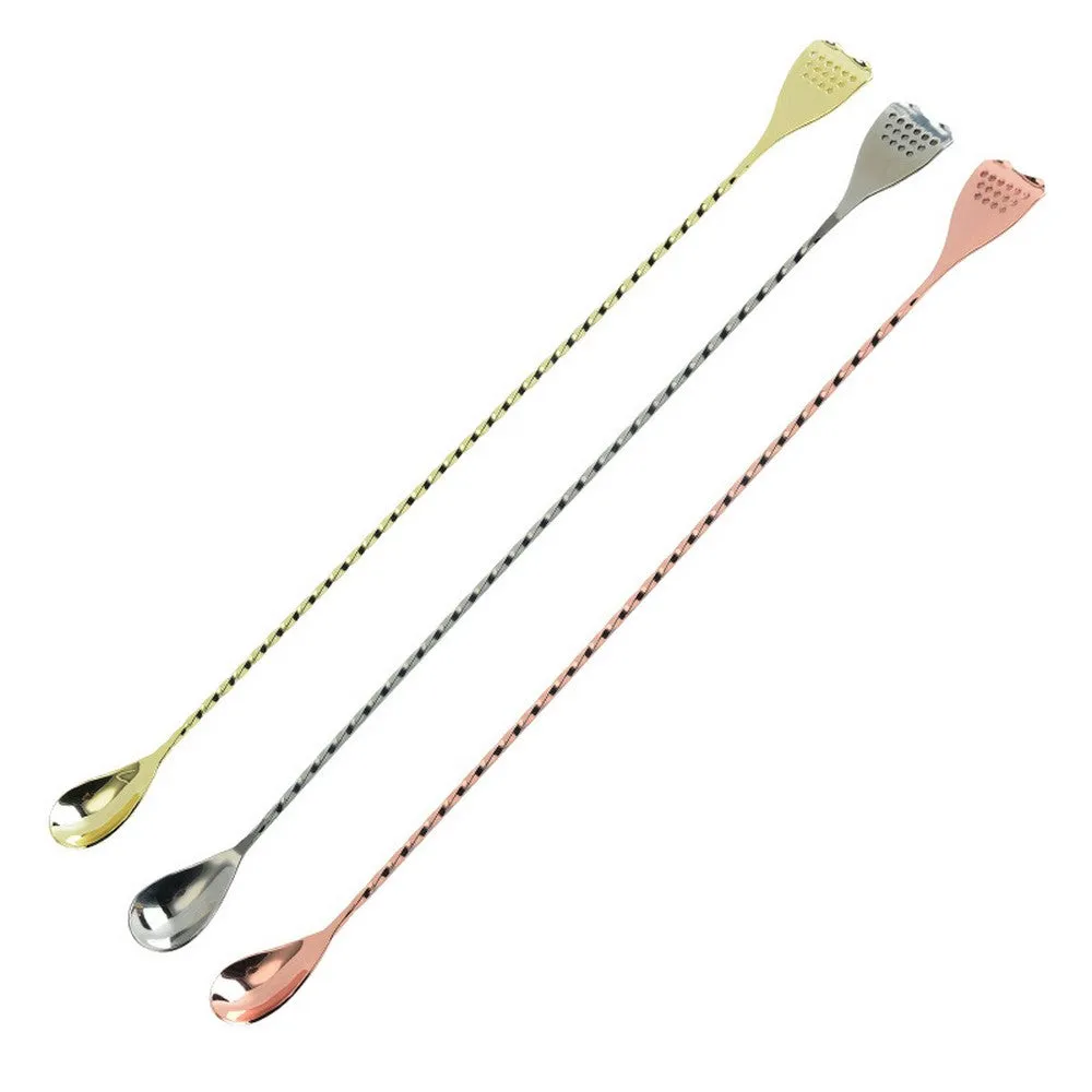 Cocktail Ceremony Strainer bar spoon acciaio 30 cm argento