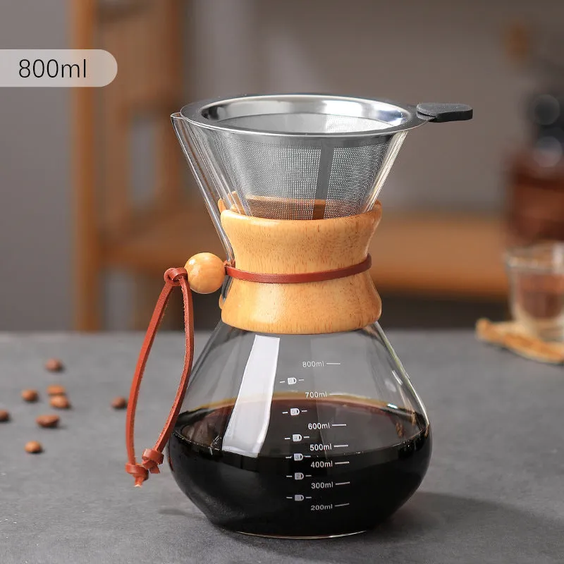 Cocktail Ceremony Pour Over caraffa vetro 600ml bamboo