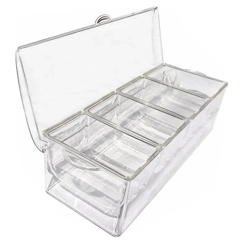 Cocktail Ceremony Ice Chiller fruit box 4 scomparti refrigerata