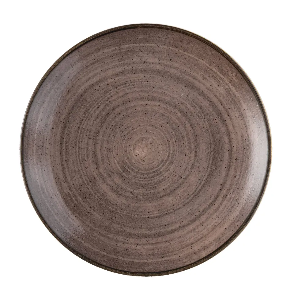 Churchill Stonecast Raw Piatto 26 cm Black Brown 6 pezzi