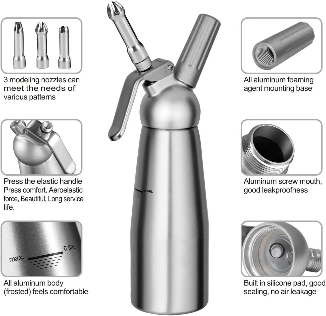 Cocktail Ceremony Creamer sifone panna alluminio 1000ml