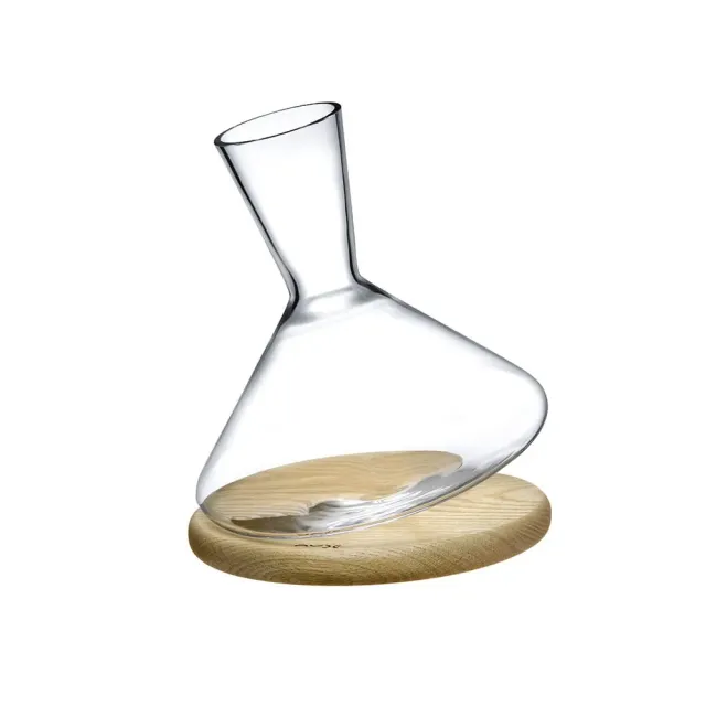 Nude Balance decanter 1 lt base legno