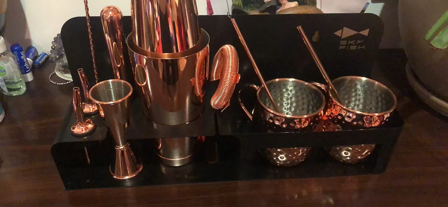 Sky Fish Kit Barman 14 Pezzi con Tazze Moscow Mule