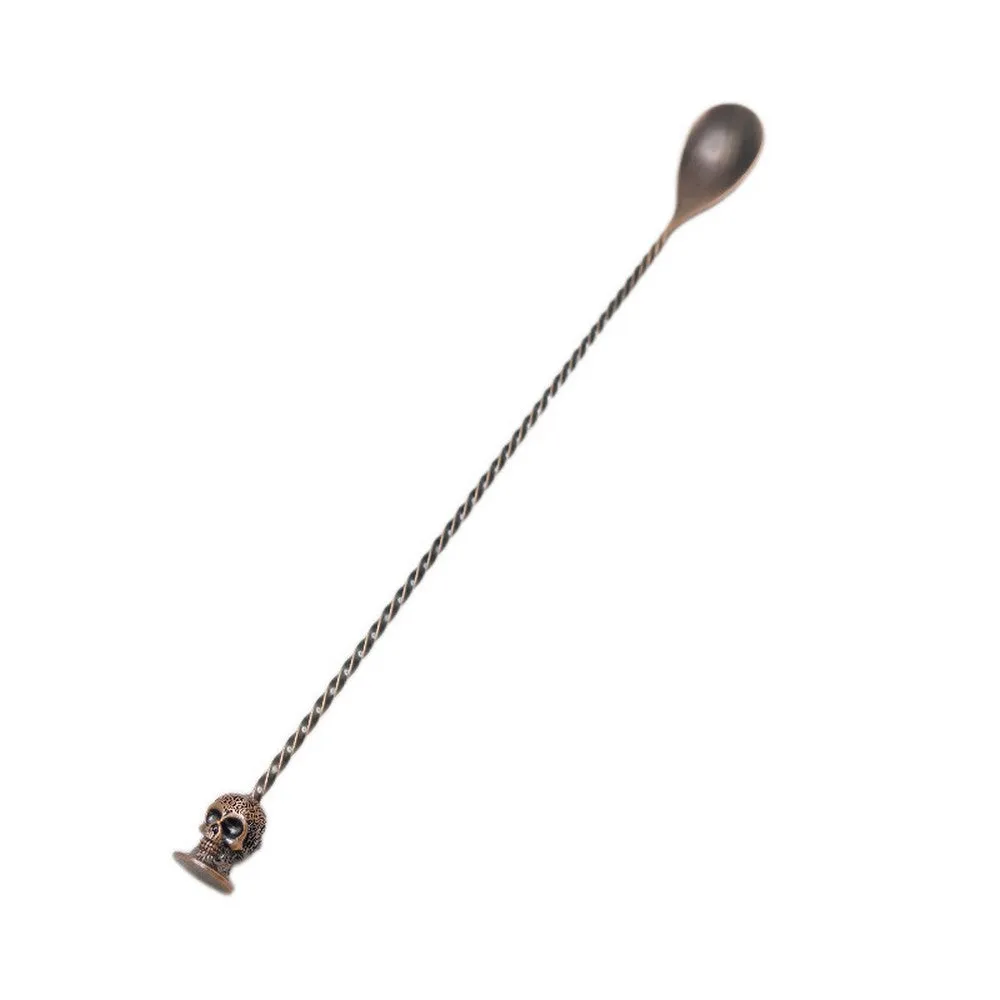 Cocktail Ceremony Skull bar spoon 32cm bronzo con pestello
