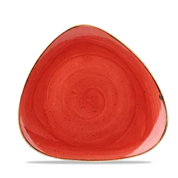 Churchill Stonecast Rosso Puntinato piatto triangolare 19,2cm 6pz
