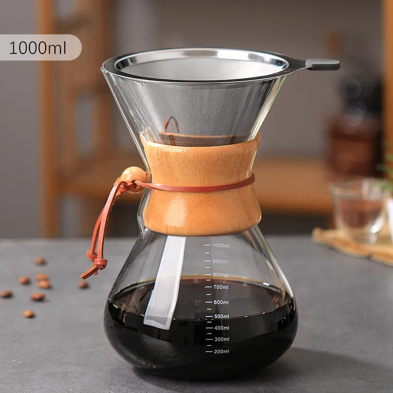 Cocktail Ceremony Pour Over caraffa vetro 600ml bamboo