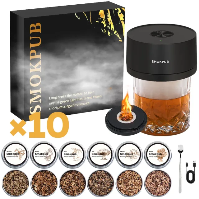 Smokepub Smoker kit affumicatore whiskey 10 pezzi elettrico