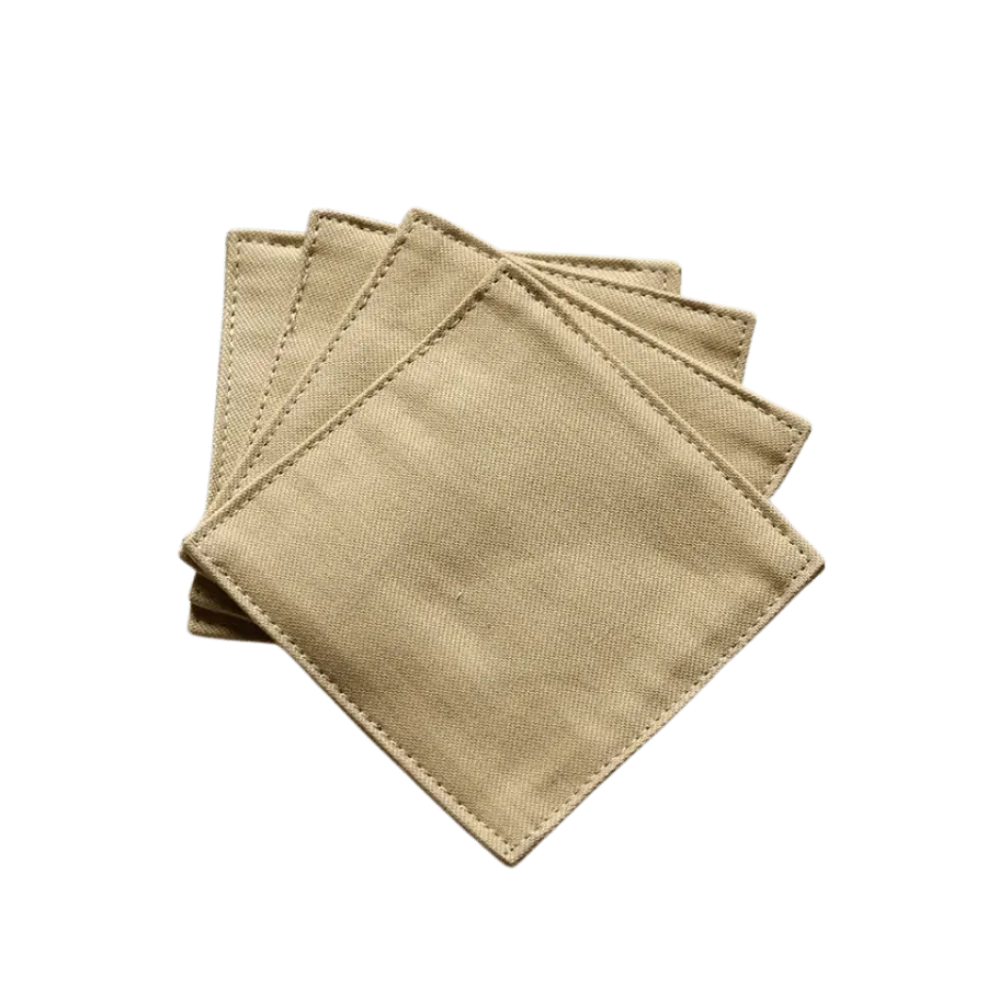 Cocktail Ceremony Sottobicchiere Tessuto Khaki 9x9 cm Assorbente