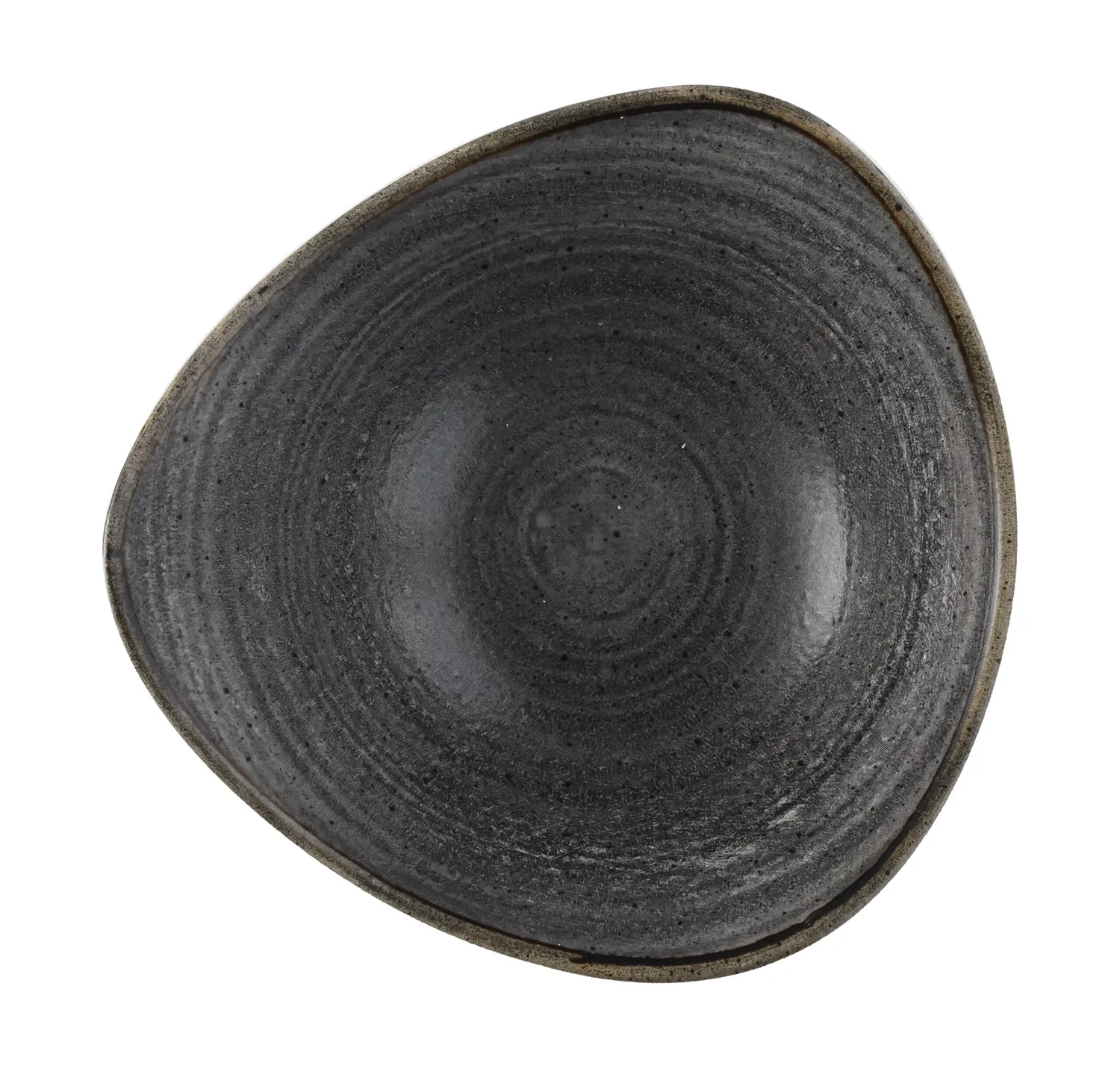 Showbar Stonecast Raw Black Piatto Fondo Triang. 18,5 cm 6 Pz
