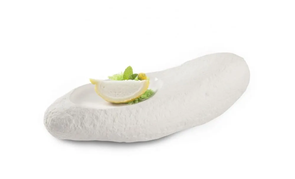 Long Rock piatto porcellana da portata lungo 32 cm