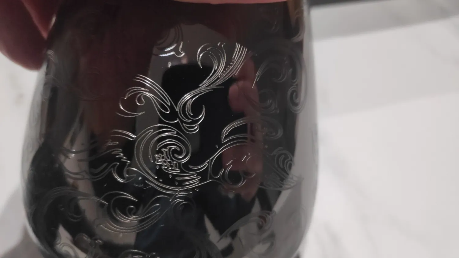 Sky Fish Bicchieri Vino Acciaio Inox Neri 4 Pezzi 500 ml Infrangibili